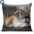 Qualibuy House Leisurely Dog Throw Pillow Covers Pillow Case Covers Living Room Affordable Washable Boudoir Cushion Lumbar|Pillow Case| | -