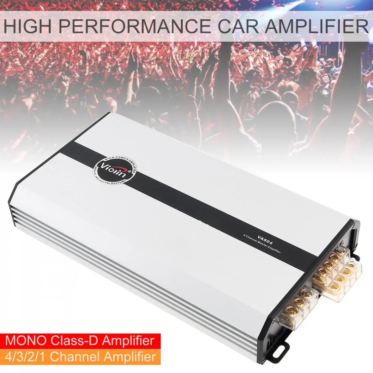 

4 Channel Class D Digital Aluminum Alloy High Performance Car Stereo Amplifier Car Media Systems for Car /Home