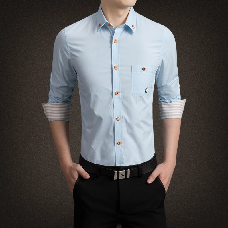 

2019 embroidery men shirt cotton casual slim fit plus size 5xl men business shirt long sleeve men dress shirt tops male clothing