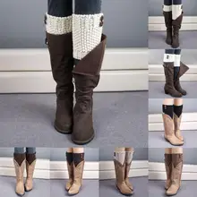 Уточненный вязаный крючком короткий абзац грубой иглы гетры носки крышка ботинка Высокое качество Популярные Теплые Sokken чехлы