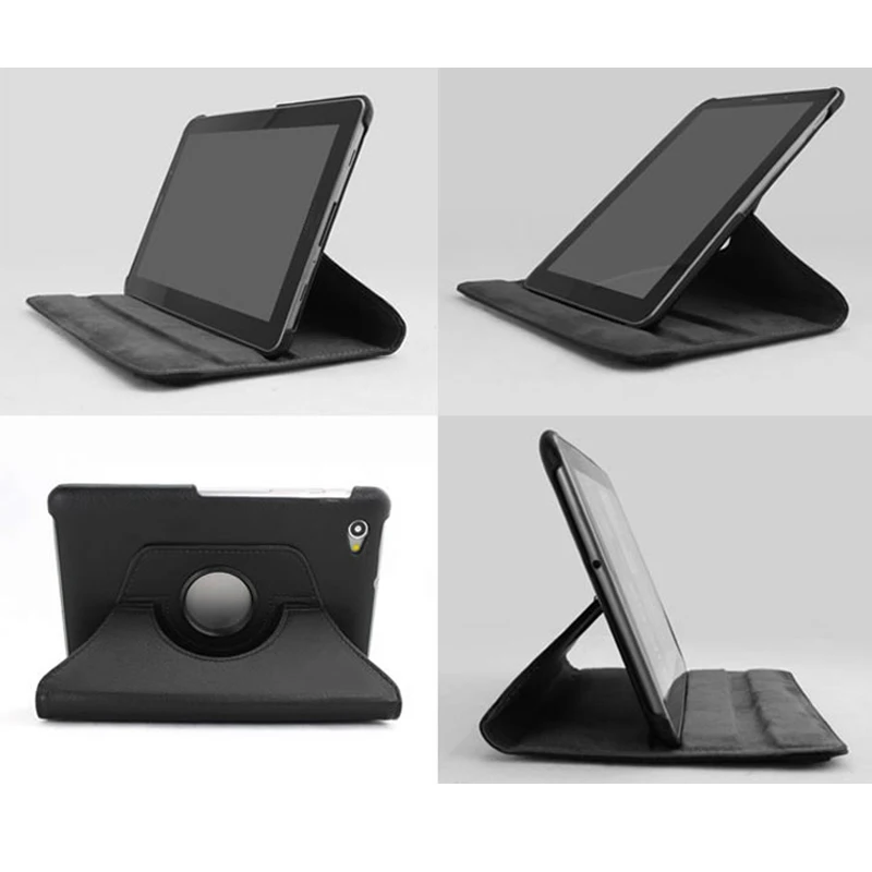 

For Samsung Galaxy P6800 Tablet Case Rotating 360 PU Leather Cover with Stand Protective Shell for Samsung P6810 7.7 " Black