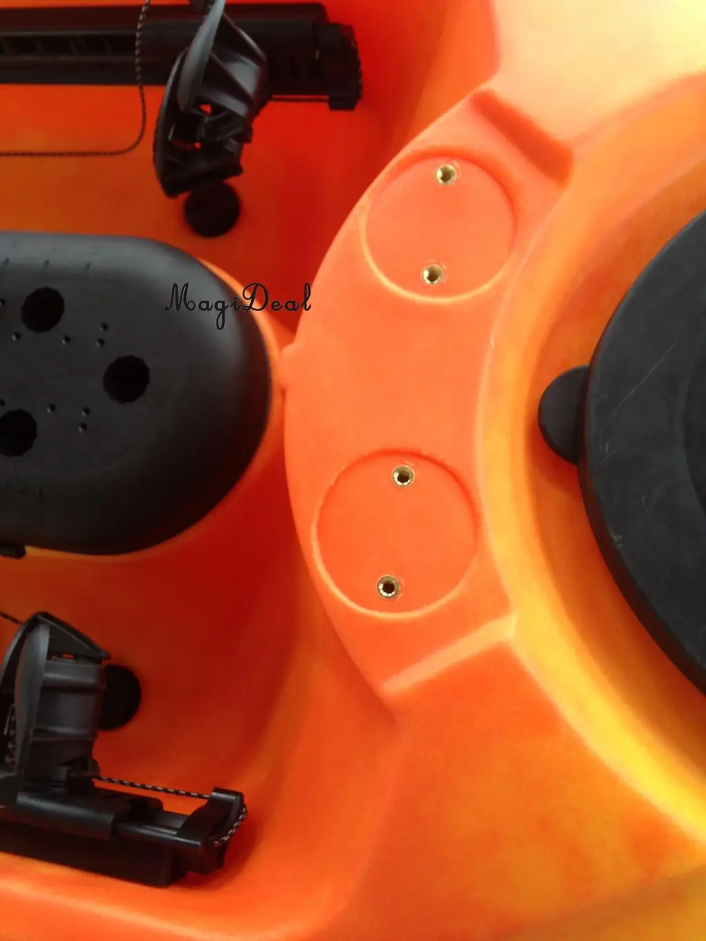 MagiDeal Durable Marine 20 Inch AlumInum Alloy Mounting Track for Canoeing Kayak Inflatable Fishing Boat Dinghy Replacement Acce