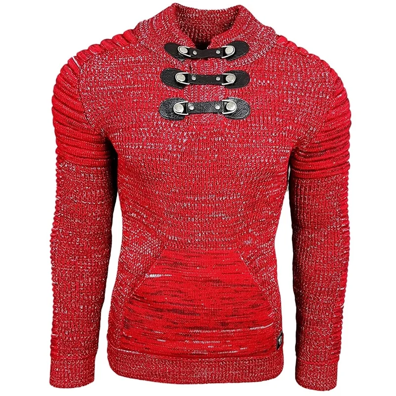 

ZOGAA Men's Sweater Knitted Shawl Turtleneck Sweater Pullover Winter Hip Hop Streetwear High Quality Long Sleeve Man's Sweaters