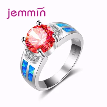 

Jammin Fashion Fine Blue Opal Ring Western Style S925 Sterling sliver Ring Weaving Mysterious Bague