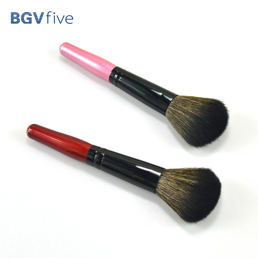

2019 New Fashion 6 color Professional nylon Makeup Blending Brush Make-up Blush Powder Brush with Wooden handle