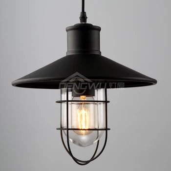 

Light House Restaurant Bar Lof retro modern minimalist creative industry single-head chandelier wrought iron balcony Bar