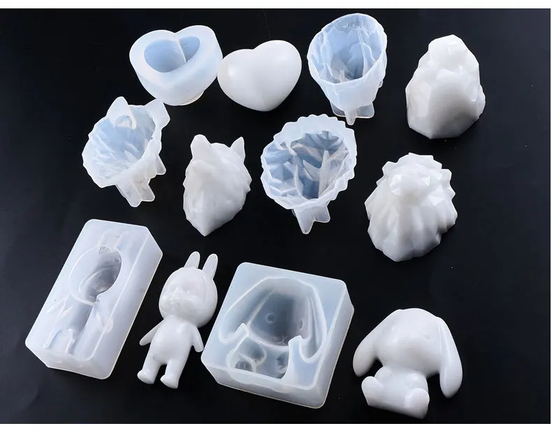 

1PC Lion Wolf Head Heart Rabbit Shape Silicone Cake Mold DIY Chocolate Baking Utensil Cake Decoration Plaster Mold