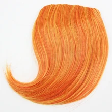 JOY& BEAUTY Натуральные Прямые высокотемпературные волокна 14 цветов женские тупые челки с синтетическим зажимом для наращивания волос