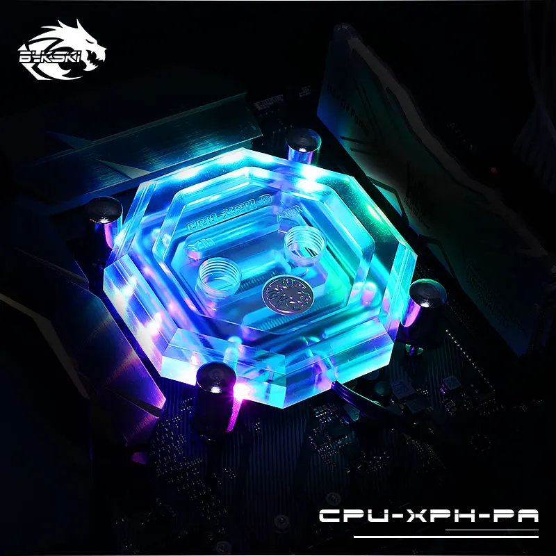 Bykski водоблок для процессора cpu-XPH-PA для INTEL LGA1150 1151 1155 1156 2011X99 12V RGB/5 V RBW водяное охлаждение