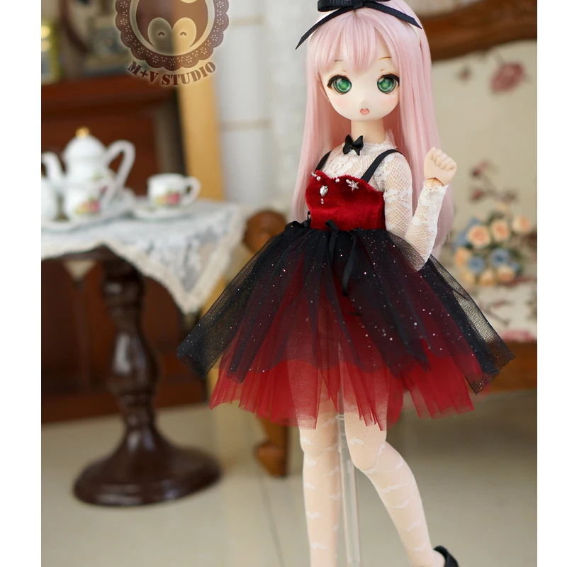 [Agent]NEW Red/Blue/Black sequins Small formal attire 1/4 MSD MDD BJD Doll Clothes