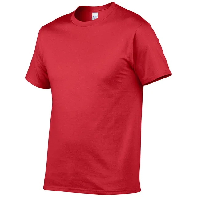 Summer Style High Quality 100 Cotton Solid Color T Shirt Men Pure
