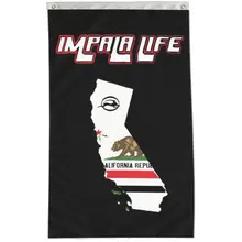 Высокое качество Impala Life черный флаг в стиле califoria флаг из полиэстера с 2 люверсами 3*5 футов