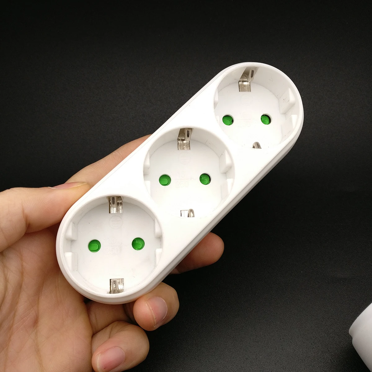 

European Type Conversion Plug 1 TO 3 Way EU Standard Power Adapter Socket 16A Travel Plugs AC 250V