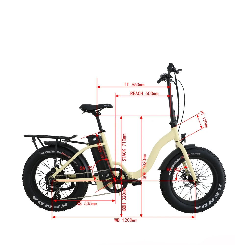 Sale Drop shipping USA/CANADA High Speed 48V500W Fat tire electric bike 20 inch folding electric bicycle 1