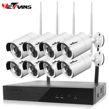 Weтранс камера видеонаблюдения системы безопасности беспроводной NVR комплект 1080P 8CH домашний HDD wifi видеонаблюдение Открытый IP камера комплект водонепроницаемый