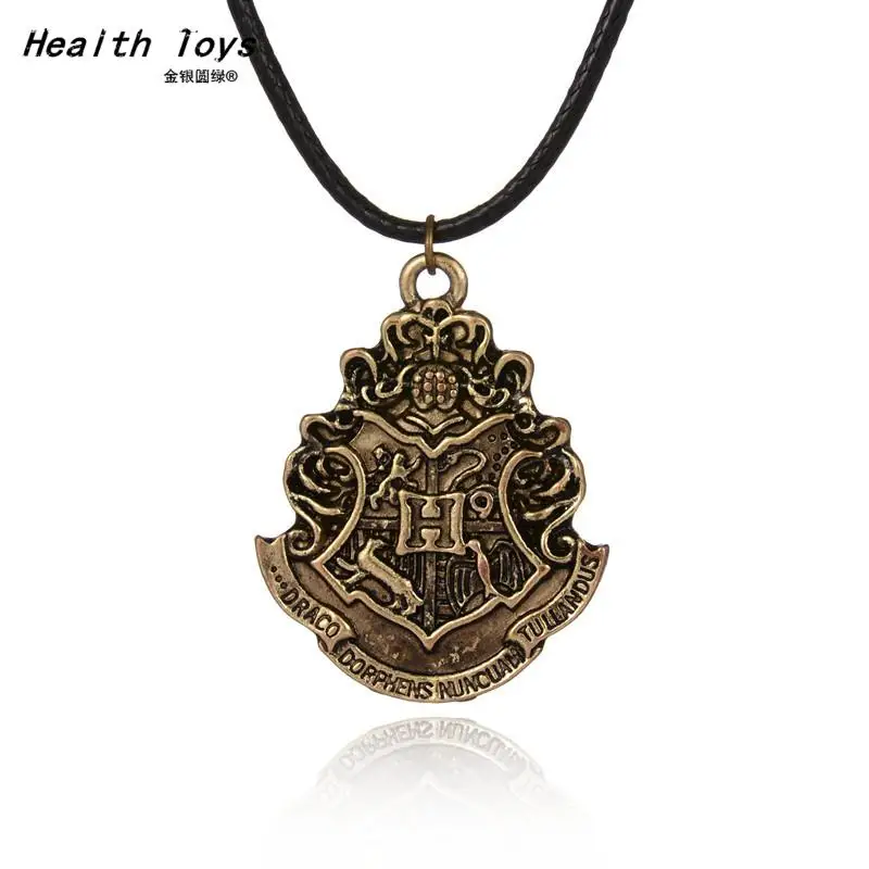 

2019 emblem H necklace leather cord statement Wholesale Bronze Vintage Old action