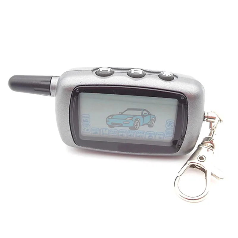 

2-way A6 LCD Remote Controller Key Fob Chain A6 remote for russian Version Vehicle Security Two Way Car Alarm System Starline A6