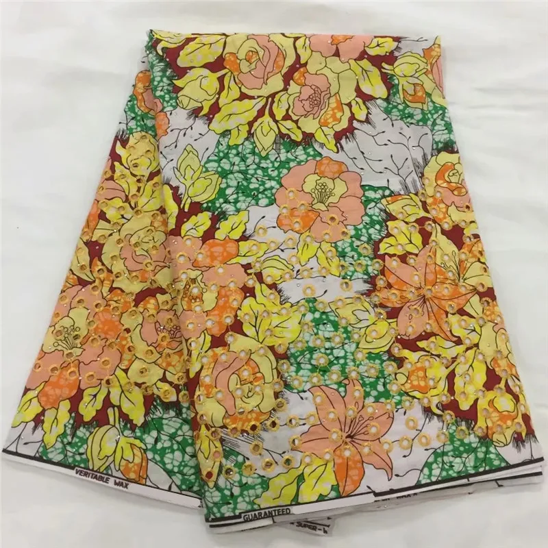 

stone wax ankara fabric high quality african print fabric tissu africai 6 yards per lot cotton cloth material XM3