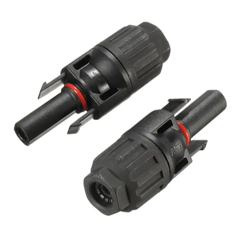 

10Pcs MC4 Solar Cable Connector Male Wire Cable Connector Adapter Set Solar Panel Plug 30A IP67 Black