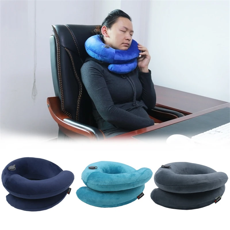 

1PCS Ring typeTravel Pillow Multifunctional plus Car Inflatable Pillows Neck Support Headrest Pregnant women pillow