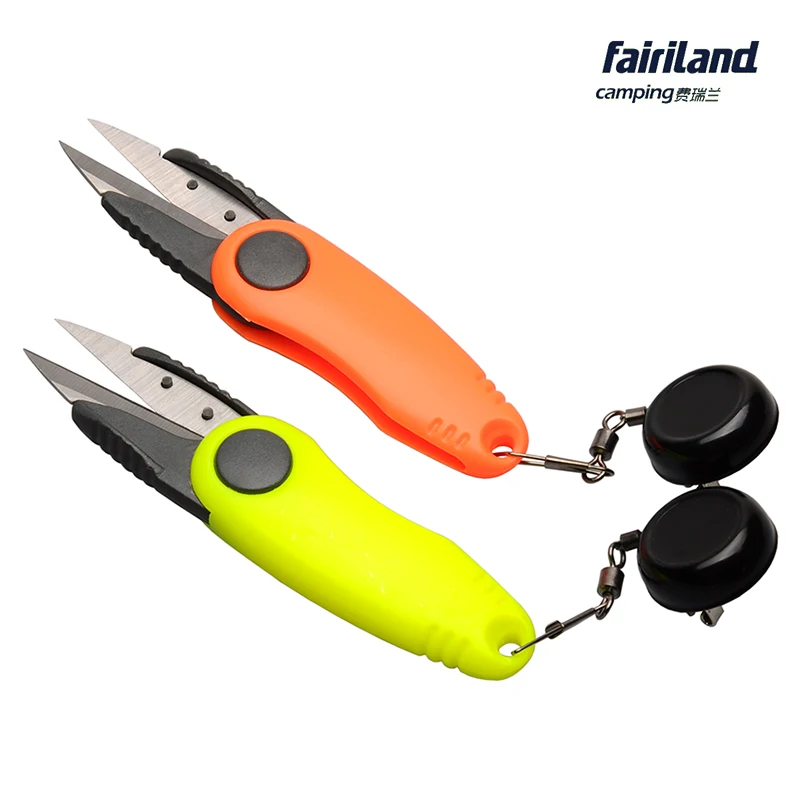 Fairiland 4.7 inch Foldable Fishing Scissor Fishing Line Cutter w/ Line
