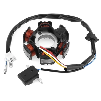 

GY6-125 Motorcycle Scooter Generator 6 Coils Magneto Stator for 125cc and 150cc Chinese GY6 Engine ATVs Go Karts Mopeds hot