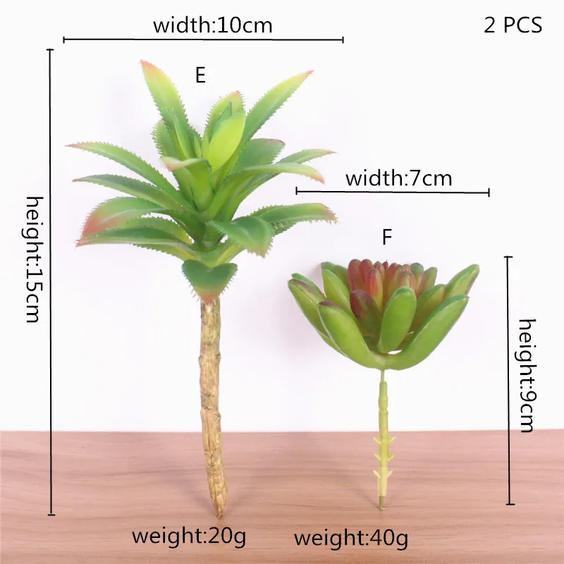 Креативные модели, искусственные цветы из смолы, Мультяшные суккуленты, цветочный горшок, микро пейзаж, комбинация, украшение для дома, офиса, стола - Цвет: E F