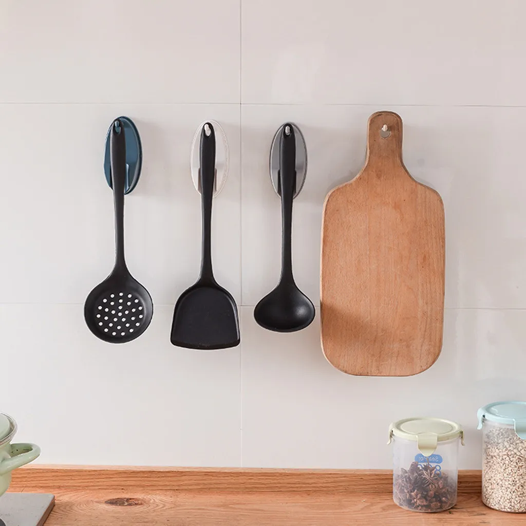 

Kitchen Big Spoon Spatula Hooks Kitchen Tools Storage Hook Strong Vacuum Wall-Sucking Glue Kitchenware Finishing Fixed Hook