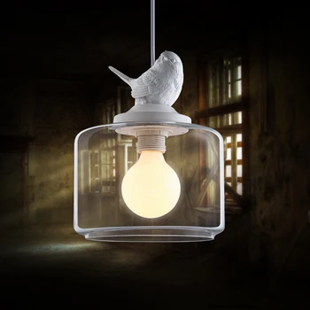

Modern Led Glass Bird Pendant Lamps Kitchen Dining & Bar Pendant Lights Bedroom Bedside Parlour Lighting Hanging Lamps Fixtures