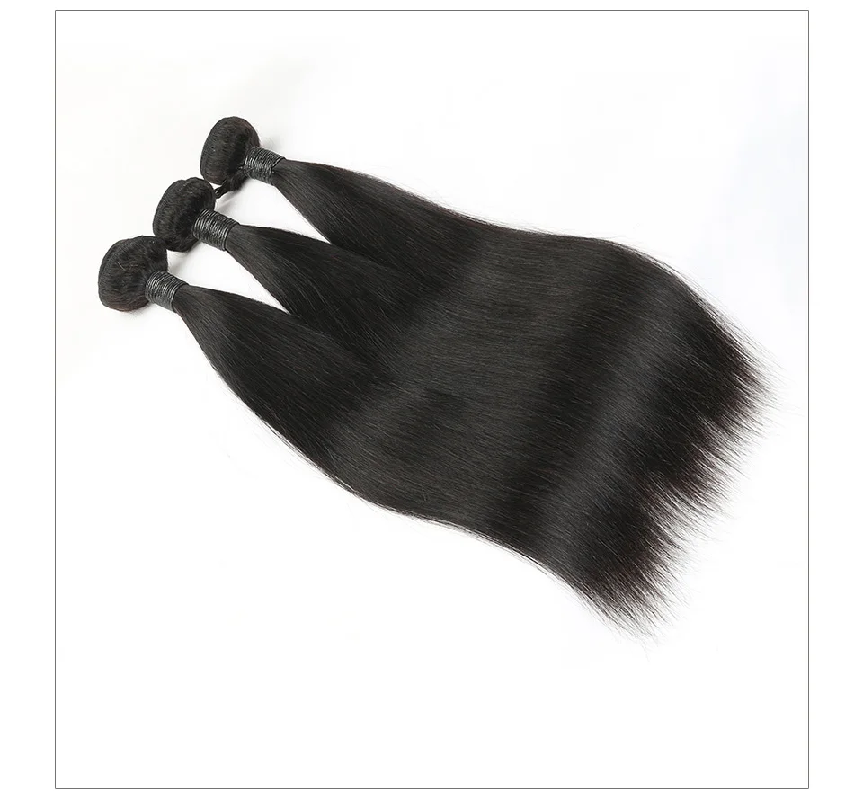 Hair Villa Brazilian 100% Unprocessed Human Hair 3 Bundles Straight Hair Weft  Natural Color Salon Longest Hair PCT 20% (2)