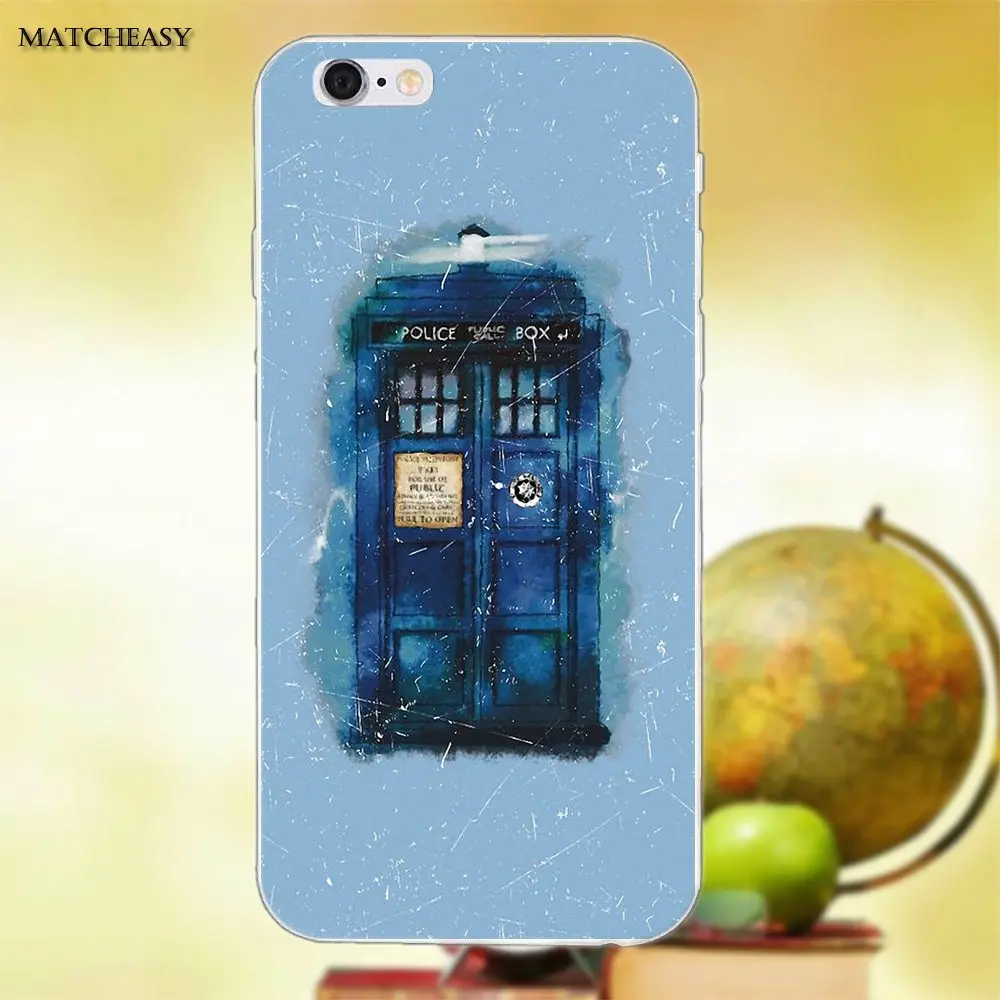 Мягкий ТПУ Модный чехол для Apple iPhone X XS Max XR 4 4S 5 5C SE 6 6S 7 8 Plus Doctor Who Series Tardis Police Box