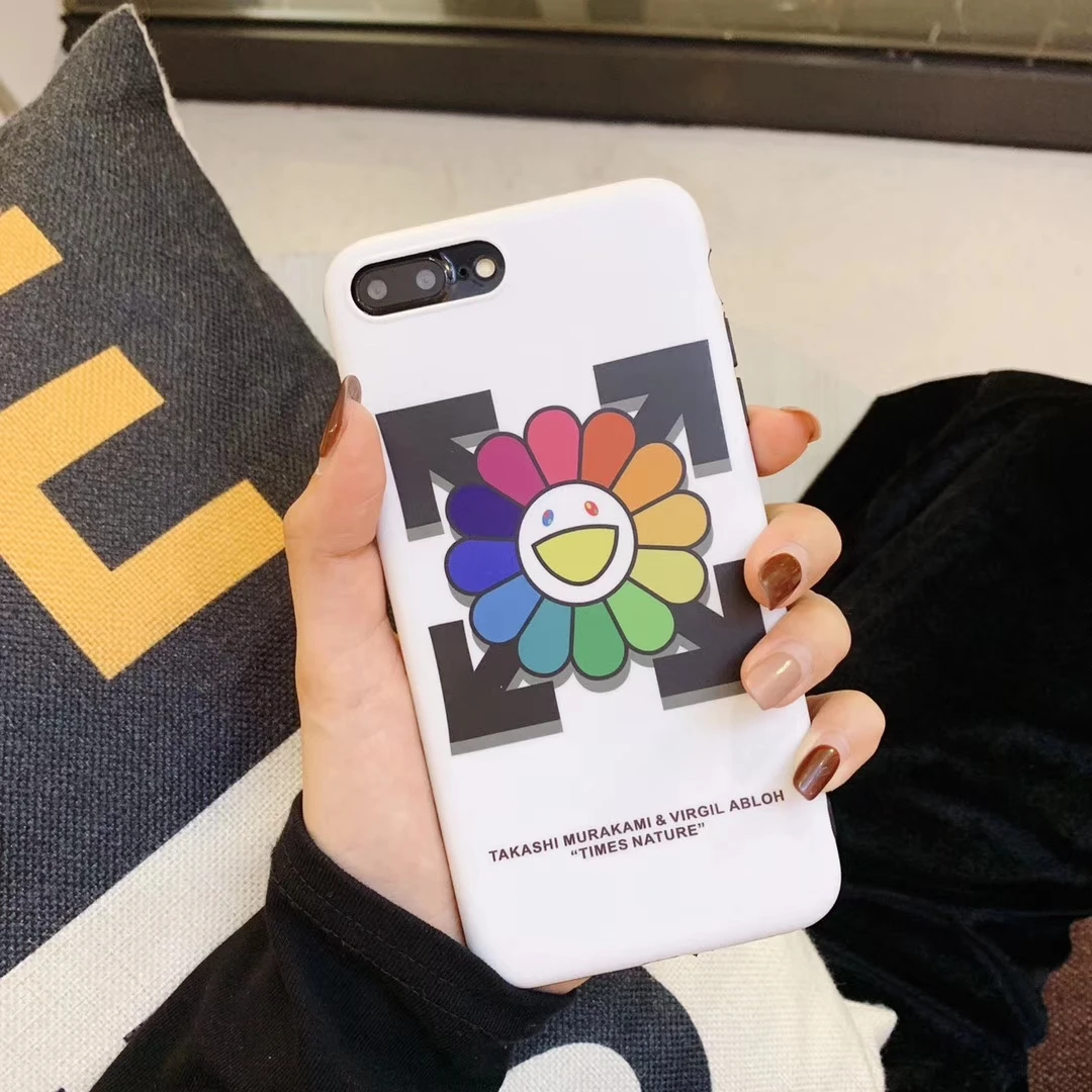 Новейший Модный чехол для телефона Smile Rainbow Flower Small Daisy Sunflower IPhone 8 7 6 6S Plus X XS XR Max TPU |