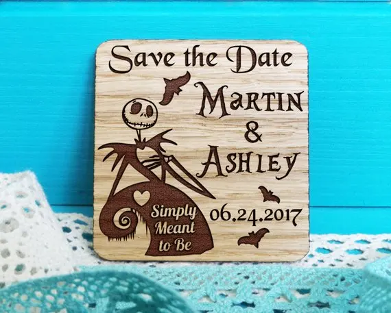 Save the Date-Save Date Magnet-Nightmare Before Christmas Wedding-Nightmare | Дом и сад