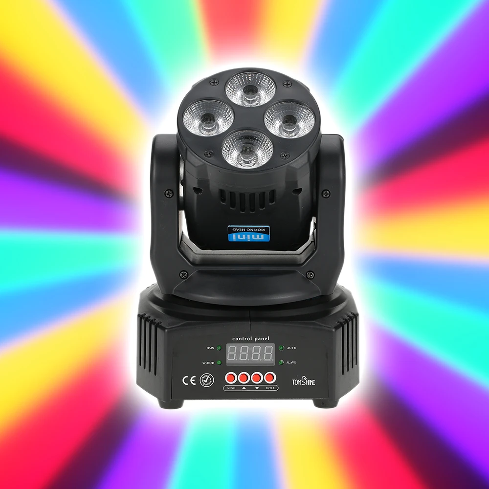 

DMX512 Party KTV Pub Bar Stage Light 60W 4 LED Washing Effect Moving Head 16/18 Channels Sound Activation School Show Wedding