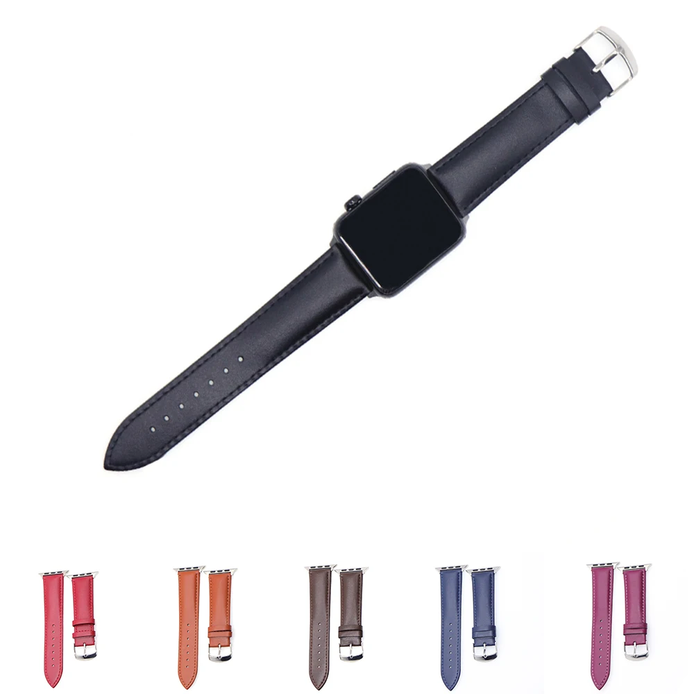 Classic leather for the Apple Watch Collection 4 3 2 1 with iwatch calfskin and square buckle modern design Classic leather for the Apple Watch Collection 4 3 2 1 with iwatch calfskin and square buckle modern design