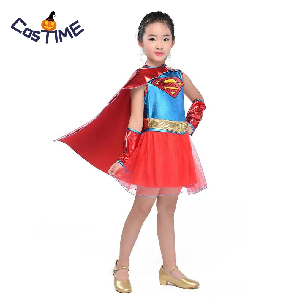 

Classic Kids Supermanl Costume for Kids Girls DC Superhero Toddler Tutu Skirt Child Supergirl Halloween Fancy Dress