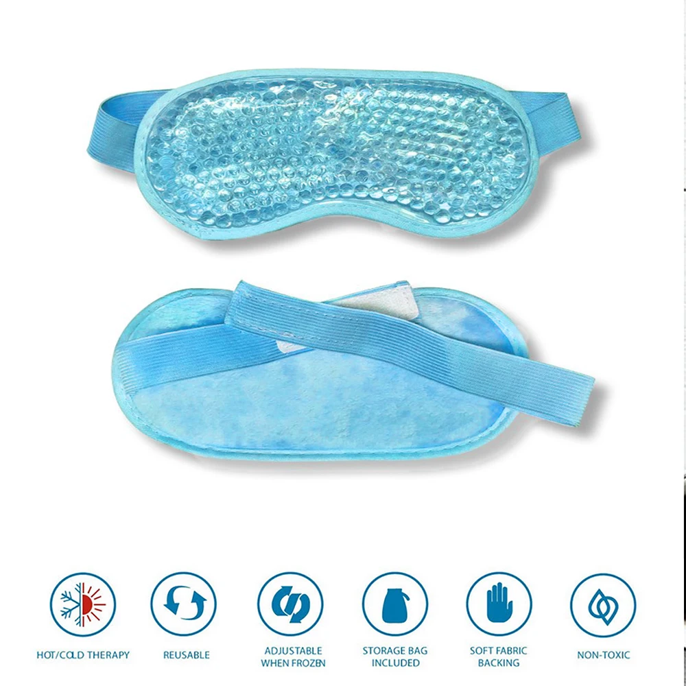 

2019 Gel Eye Mask Adjustable Strap for Hot Cold Therapy Soothing Relaxing Beauty Gel Eye Mask Sleeping Ice Goggles Sleeping Mask