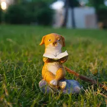 Сказочные Садовые принадлежности миниатюрная маленькая собака фигурка для чтения украшения для террариума DIY Мини Сад
