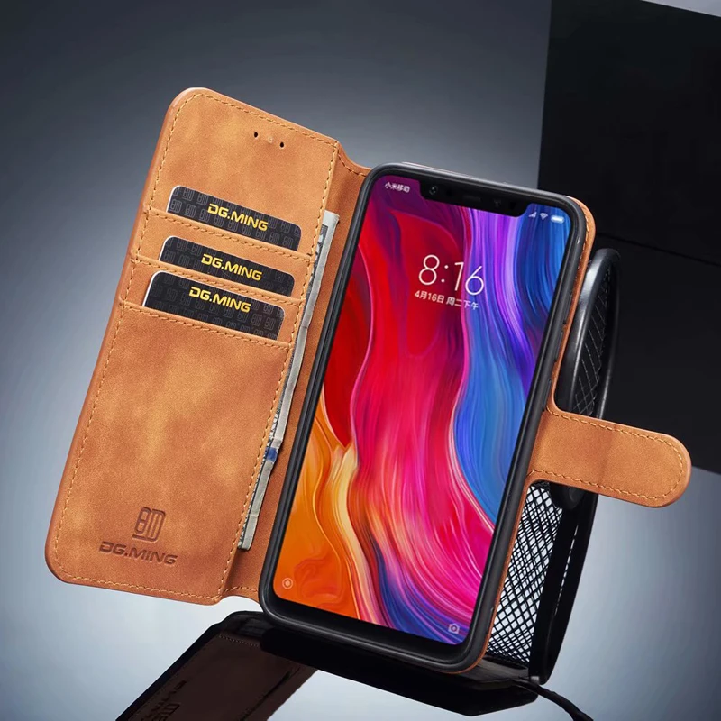 Кожаный чехол книжка в стиле ретро для Xiaomi Mi 8 Redmi Note 6 Pro 6A кошелек деловой XiaoMi Mi8 Note6