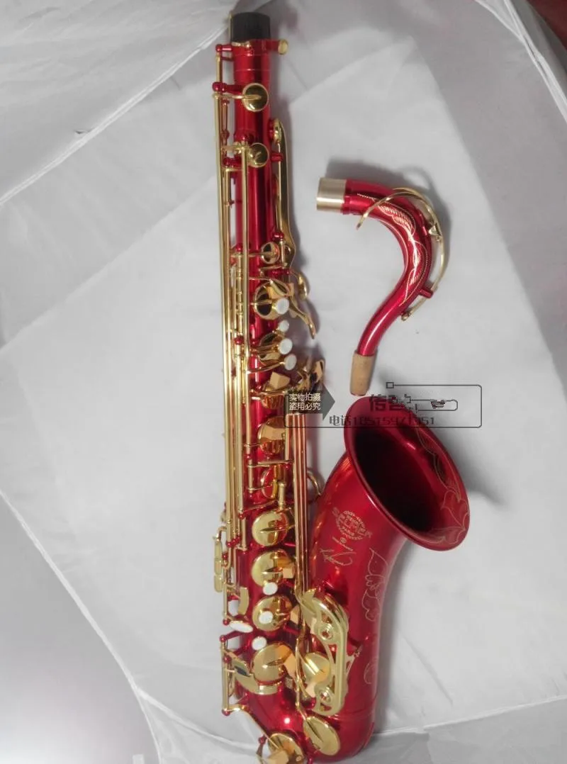 

High-quality France SELMER R54 music instrument saxophone tenor Red lacquer gold Bb tone play music professional grade free ship