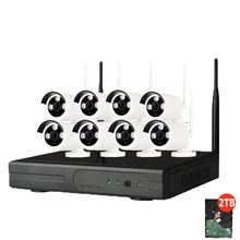 8CH CCTV System Wireless 720P NVR 1 0MP IR font b Outdoor b font P2P Wifi