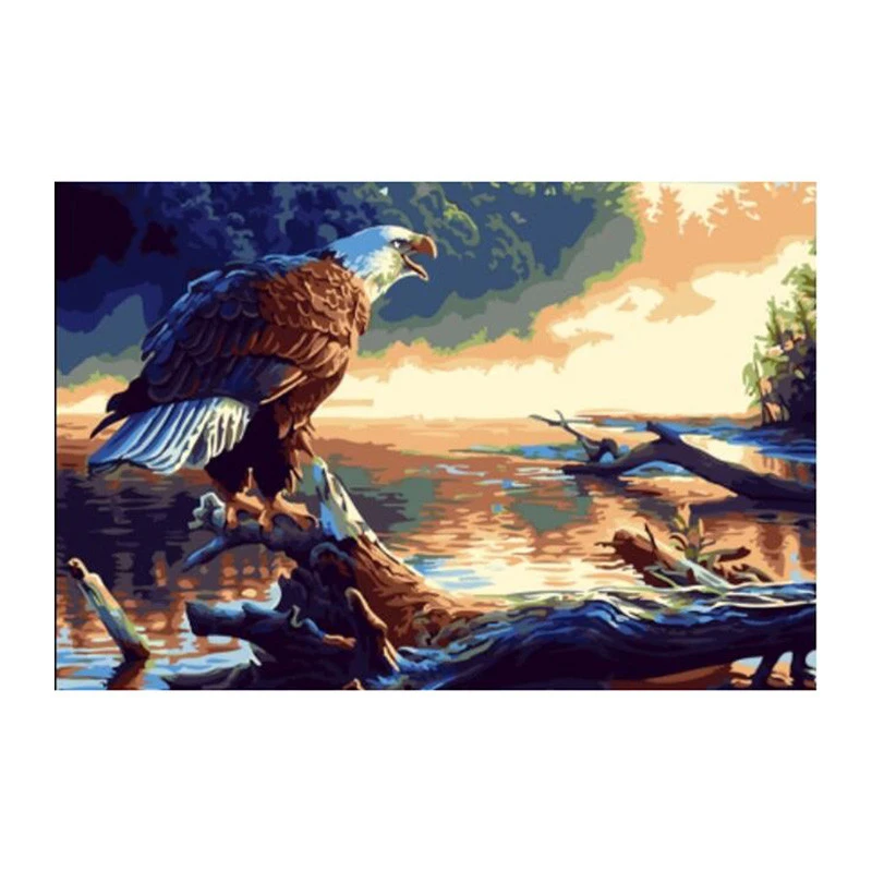 5D DIY Rhinestone Diamond Embroidery Eagle Painting Cross Stitch Home Decor Gift
