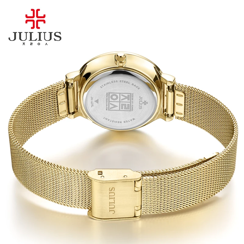 Thin Classic Lady Women's Watch Japan Quartz Girl Hours Fine Fashion Clock Bracelet Stainless Steel Girl Lover's Gift Julius Box