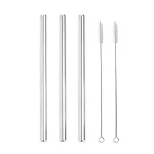 Многоразовый широкий смузи питьевой соломы для 20 унций чашки с чистящей щеткой холодный напиток перемешивание соломы бутылка для воды гаджет