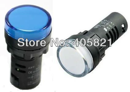 AD16-22DS(AD22-22DS) ホワイト/ブルーLEDランプ、パイロットランプ  