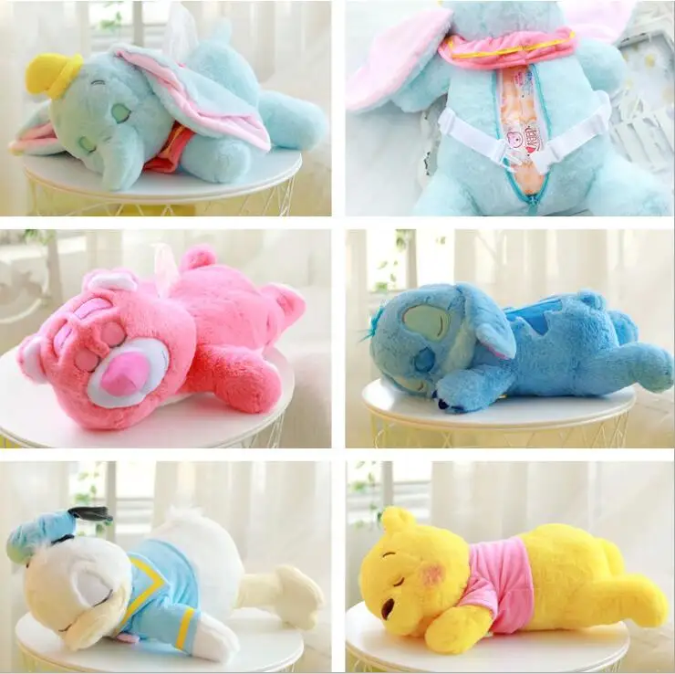 

Cartoon Plush Toy Elephant Stitch Tissue Box Cover Paper Towel Cases Birthday Gift #1406
