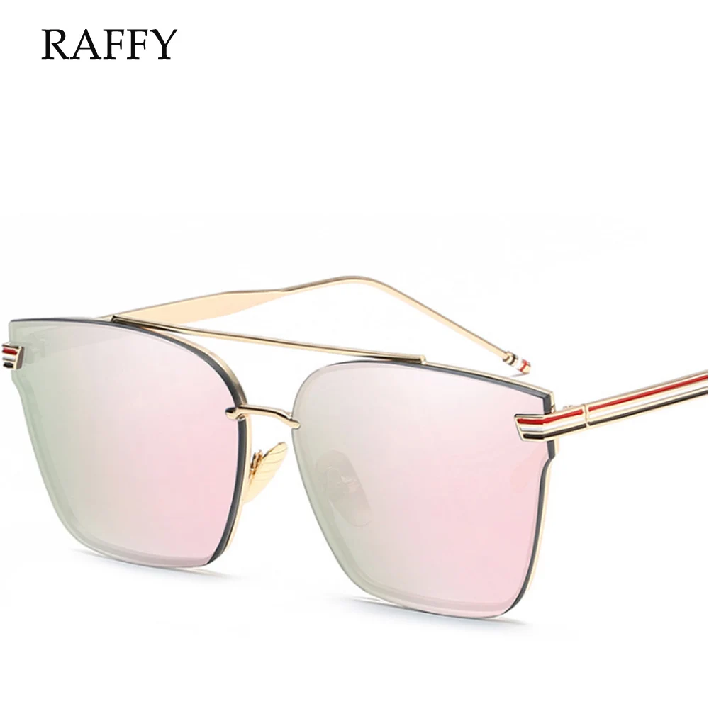 RAFFY Модные солнцезащитные очки дамы Для мужчин металлический каркас ретро