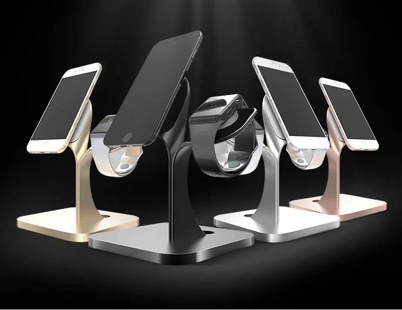

Aluminum Alloy Holder Stand for Apple Watch Holder for iPhone Pad Stand Charge Non-slip Dali Artistic Decoration Dock Station