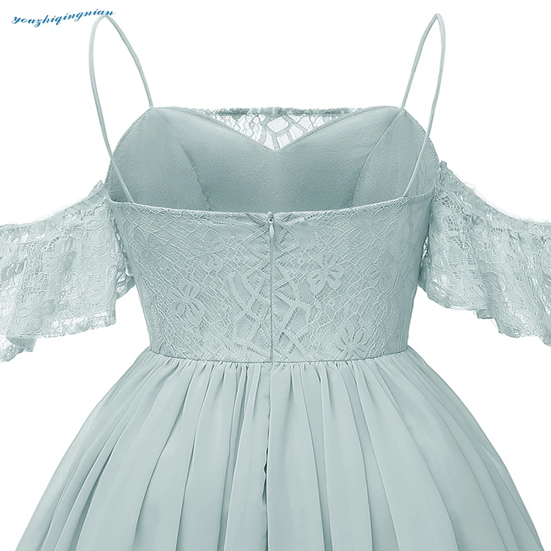 2018The new fall collection comes with a seven-point sleeve and blue-gray high-end dress for parties and weddings. Dresses