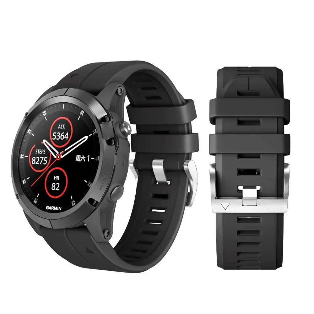 

2018 New Watch Straps Replacement Soft Silicone Quick Release Easy Fit Wristwatch Band Smart Watch Strap For Garmin Fenix 5 Plus